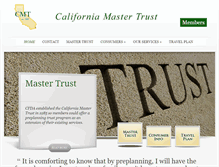 Tablet Screenshot of californiamastertrust.com